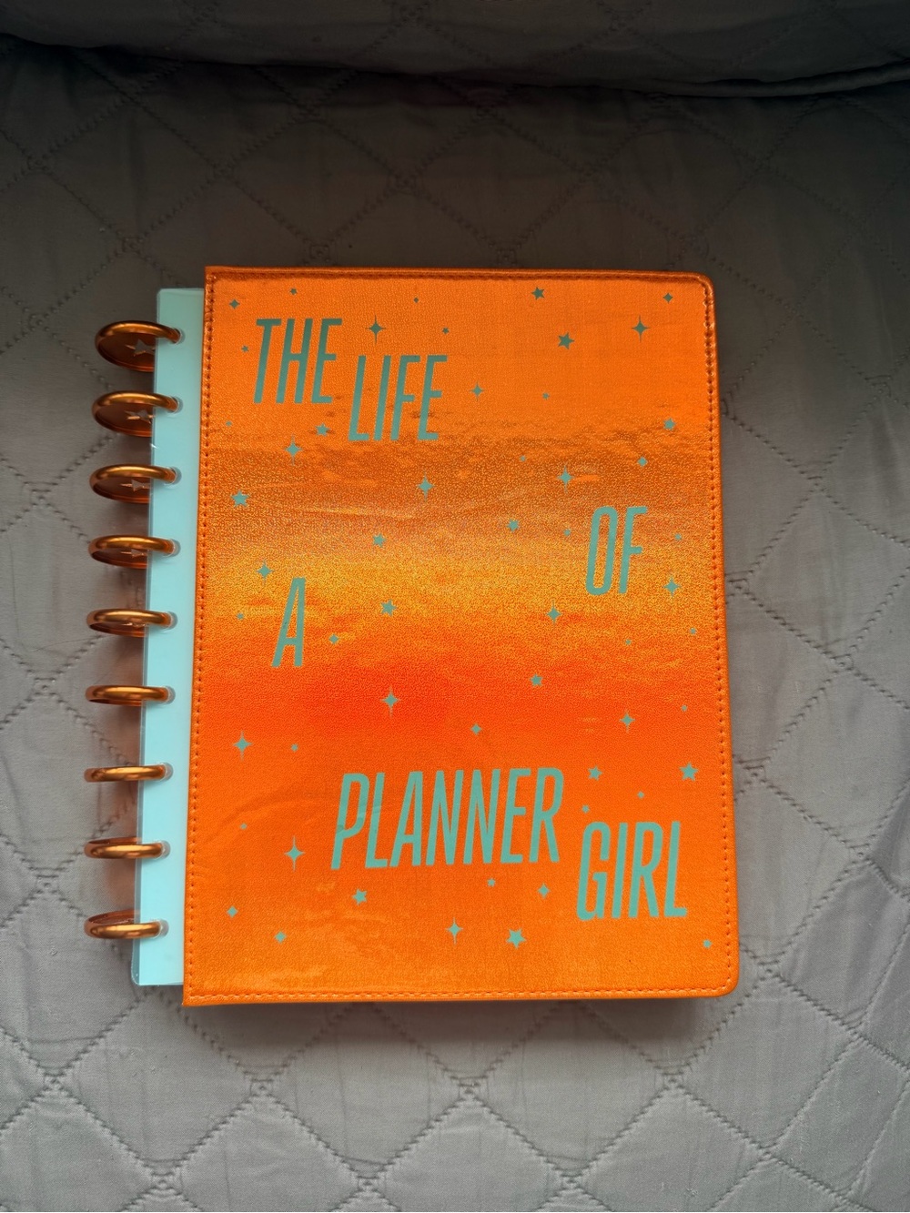Happy Planner Orange & Teal "The Life of a Planner Girl" Hardcover Planner